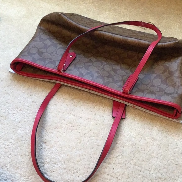 Coach City Tote, Tan/Brown/Pink - Picture 12 of 15